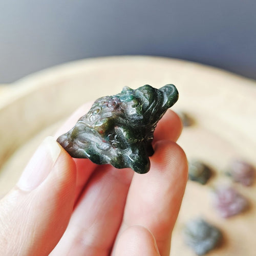 Ocean jasper Money Toad | Calming Ocean Of Abundance