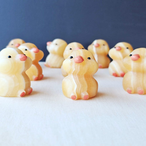 Orange Calcite Ducks | Sunkissed Waddles