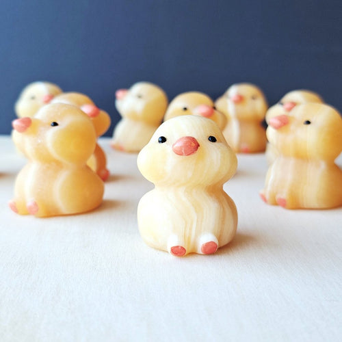 Orange Calcite Ducks | Sunkissed Waddles