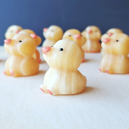 Orange Calcite Ducks | Sunkissed Waddles