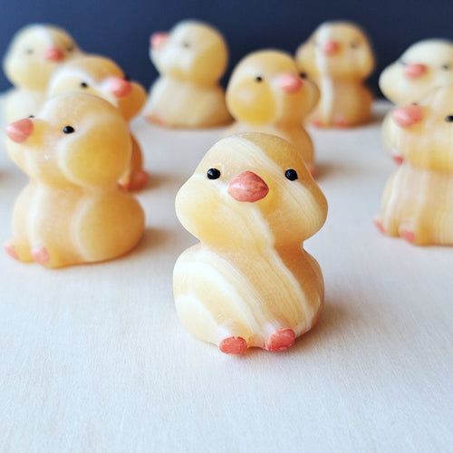 Orange Calcite Ducks | Sunkissed Waddles