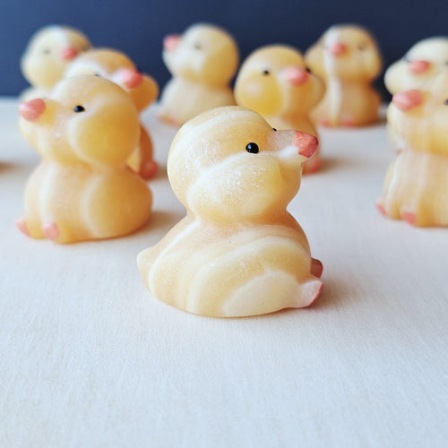 Orange Calcite Ducks | Sunkissed Waddles