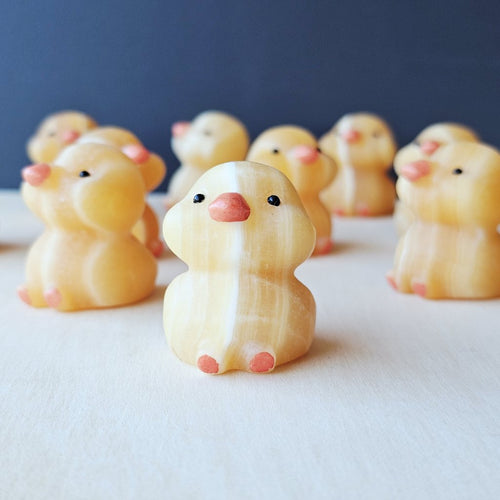 Orange Calcite Ducks | Sunkissed Waddles