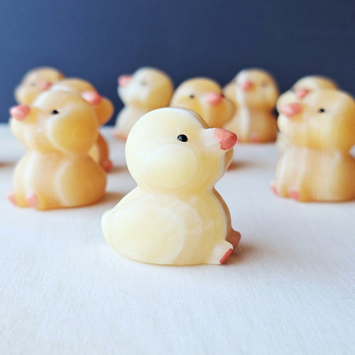 Orange Calcite Ducks | Sunkissed Waddles