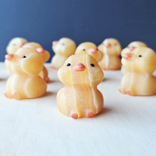 Orange Calcite Ducks | Sunkissed Waddles