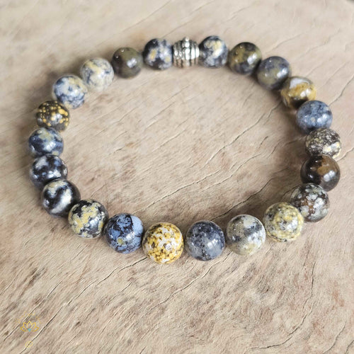 Orbicular Ocean Jasper Bracelet | 8mm Beads