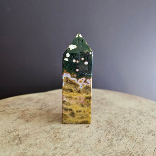 Orbicular Ocean Jasper | Obelisk 126gms