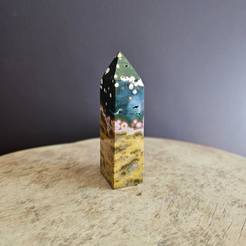 Orbicular Ocean Jasper | Obelisk 126gms