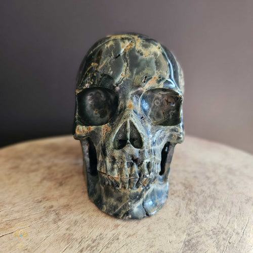 Orbicular Ocean Jasper Skull | Guardian Of Expansion