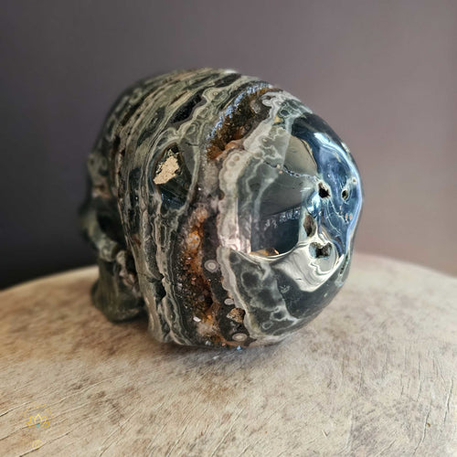 Orbicular Ocean Jasper Skull | Guardian Of Expansion