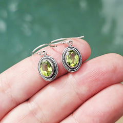 Peridot Faceted Earrings | Vibrant Energy