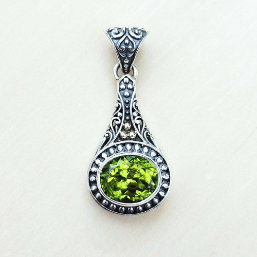 Peridot Faceted Pendant | Heart Resonance