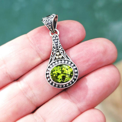 Peridot Faceted Pendant | Heart Resonance