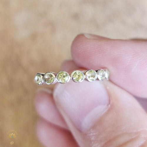 Peridot Faceted Ring | Heart Activation