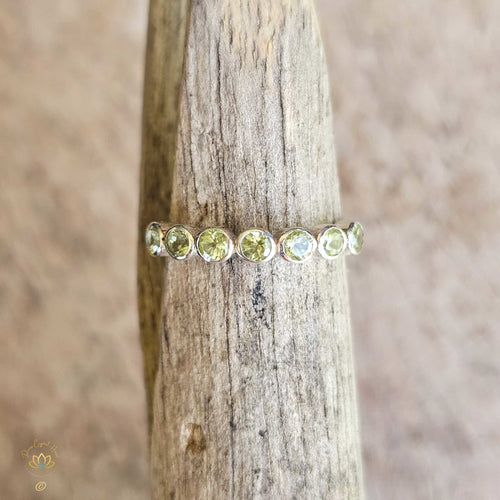 Peridot Faceted Ring | Heart Activation