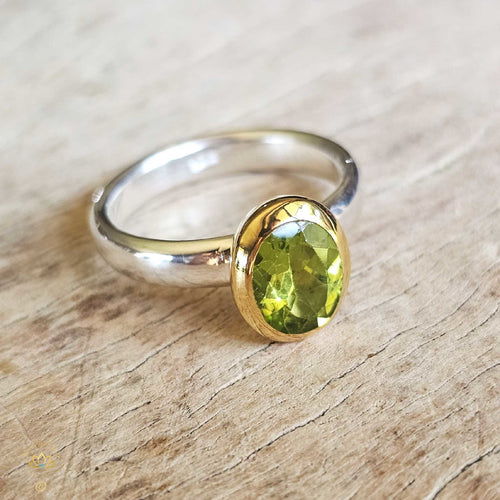 Peridot Faceted Ring | Radiant Energy