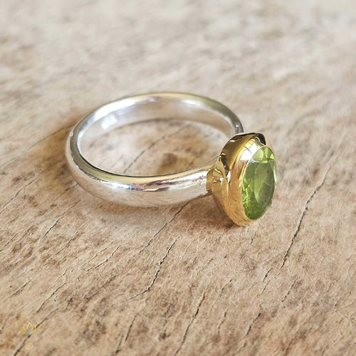 Peridot Faceted Ring | Radiant Energy