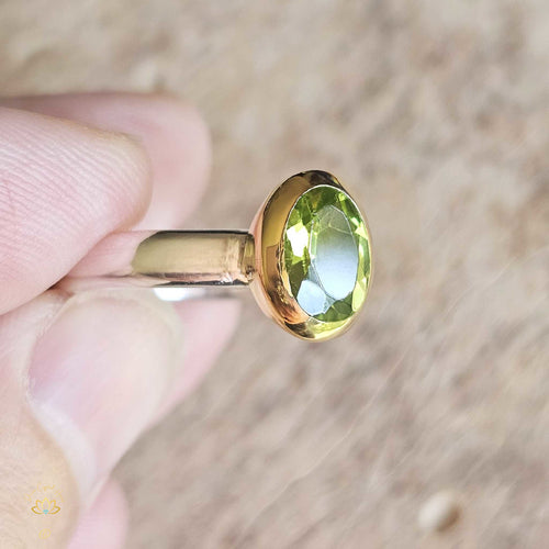 Peridot Faceted Ring | Radiant Energy