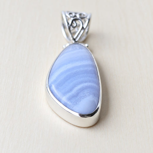 Blue Lace Agate Pendant | Inner Peace