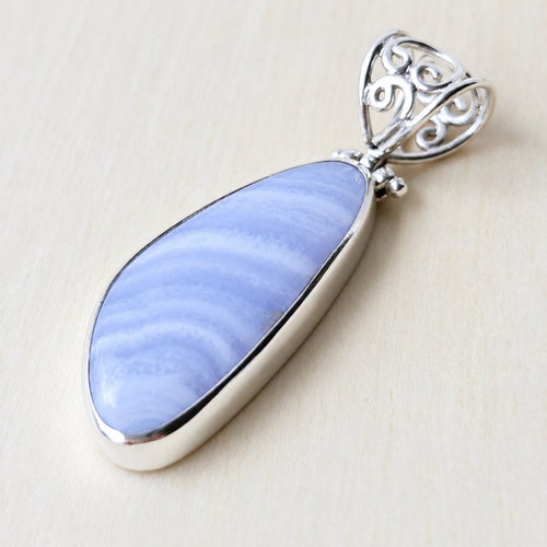 Blue Lace Agate Pendant | Inner Peace