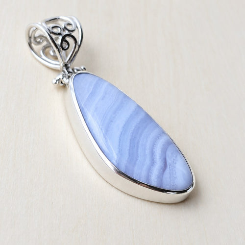 Blue Lace Agate Pendant | Inner Peace