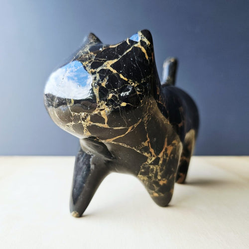 Persian Golden Black Marble Cat | Midnight Elegance