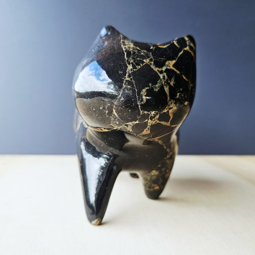 Persian Golden Black Marble Cat | Midnight Elegance