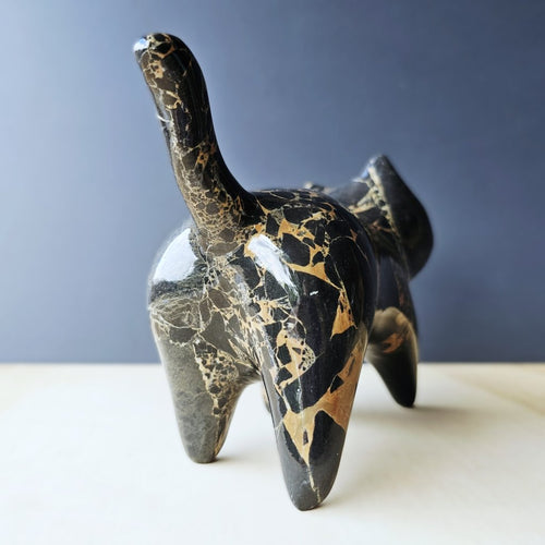 Persian Golden Black Marble Cat | Midnight Elegance