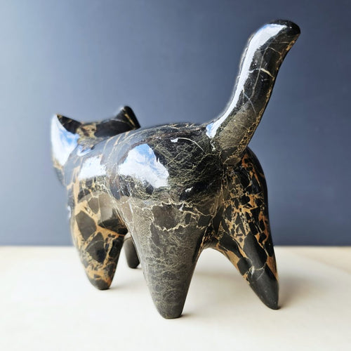 Persian Golden Black Marble Cat | Midnight Elegance