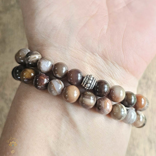 Petrified Wood Bracelet | 8mm Beads