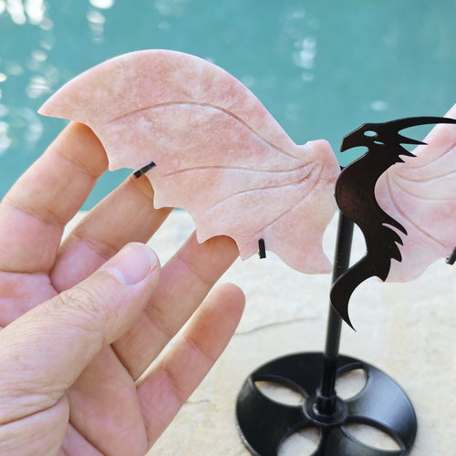 Pink Opal Dragon | On Stand 240gms