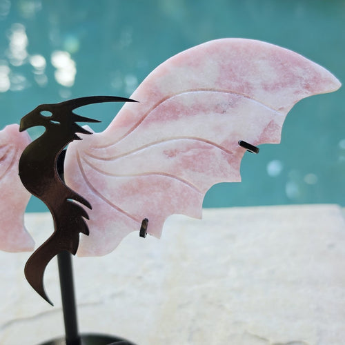Pink Opal Dragon | On Stand 240gms