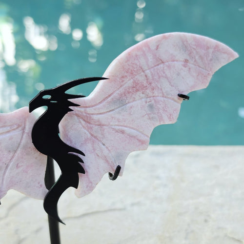 Pink Opal Dragon | On Stand 262gms