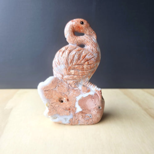 Pink Petal Agate Flamingo | Nesty Flamingy