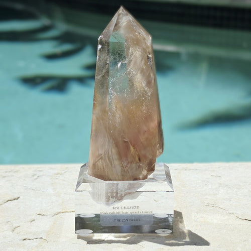 Pink Rabbit Hair Rutile Quartz | Collector Specimen