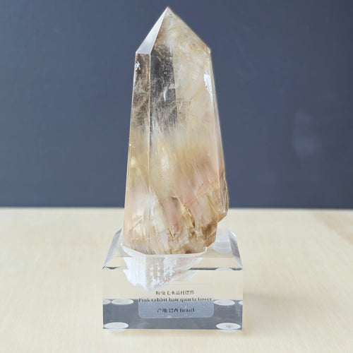 Pink Rabbit Hair Rutile Quartz | Collector Specimen