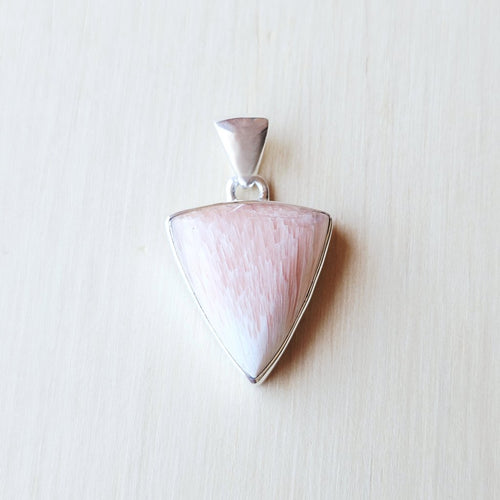 Pink Scolecite Pendant | Celestial Embrace