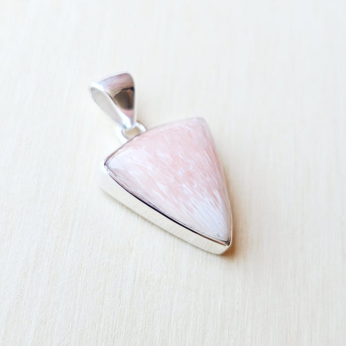 Pink Scolecite Pendant | Celestial Embrace