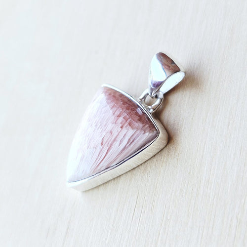 Pink Scolecite Pendant | Celestial Embrace