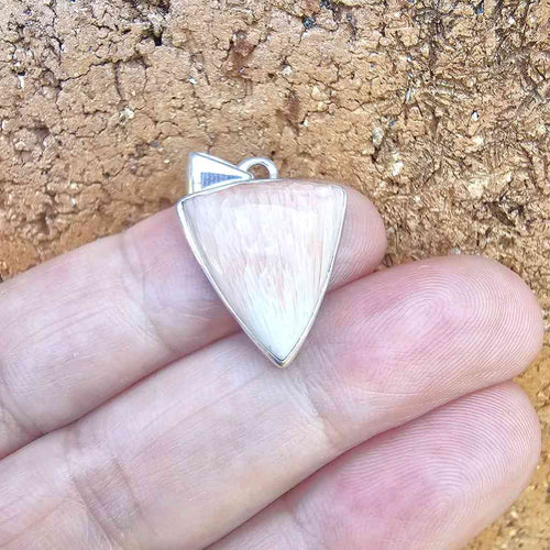 Pink Scolecite Pendant | Celestial Embrace