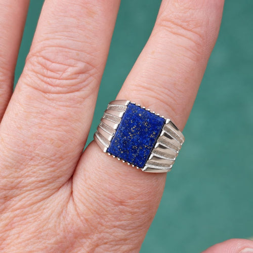 Men’s Lapis Lazuli Statement Ring