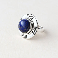 Sterling Silver Lapis Lazuli Unisex Ring