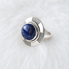 Sterling Silver Lapis Lazuli Unisex Ring