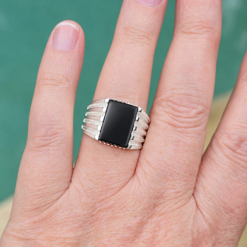 Men’s Black Onyx Signet Ring
