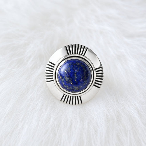 Sterling Silver Lapis Lazuli Unisex Ring