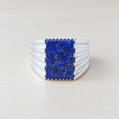 Men’s Lapis Lazuli Statement Ring