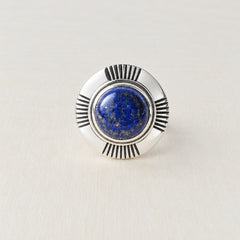Sterling Silver Lapis Lazuli Unisex Ring