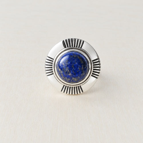 Sterling Silver Lapis Lazuli Unisex Ring
