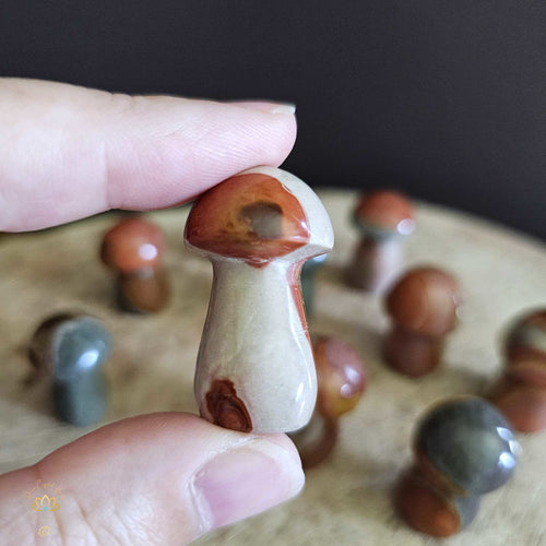 Polychrome Jasper Small Mushrooms