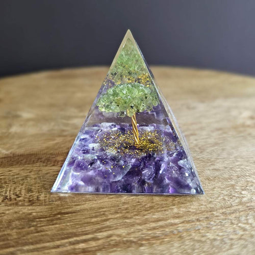 Prehnite Tree | Orgonite Pyramid